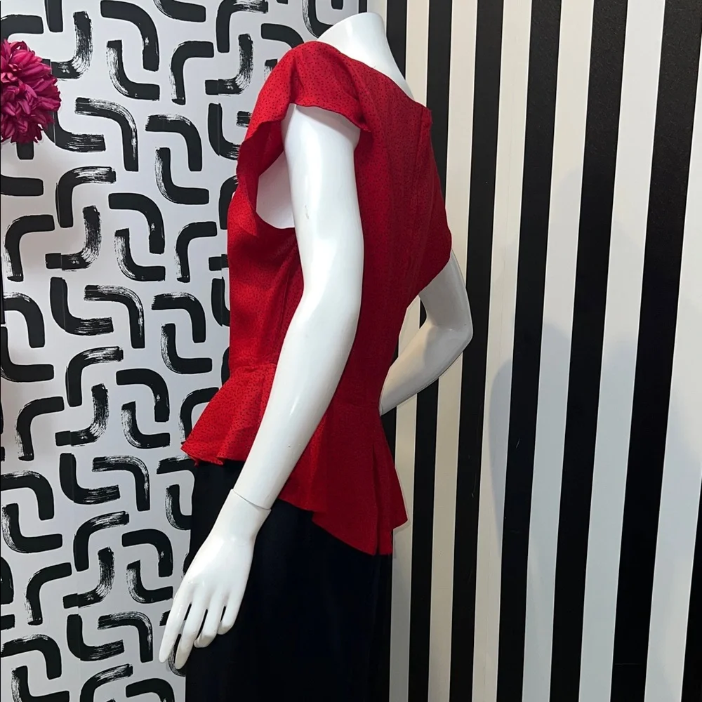 All That Jazz Red Dress with Black Dots - Picture 5 of 6